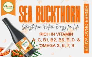 Sea Buckthorn Juice Bottle for Immunity and Skin Health