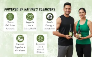 Detox Juice Being Poured for Body Cleansing and Digestion