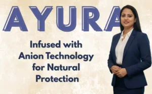 Woman Holding Anion Sanitary Pads for Hygienic Period Care